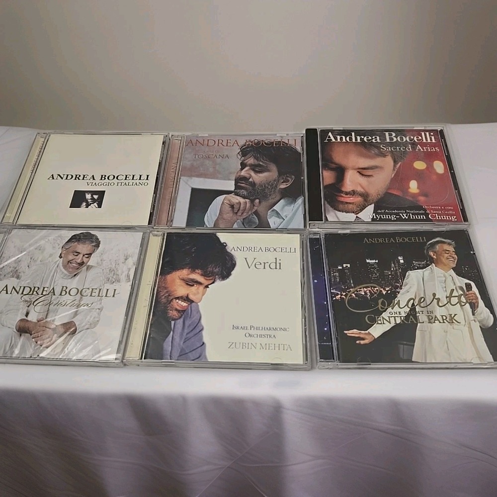 Andrea Bocelli Lot 6 CD's Viaggio Toscana Sacred Arias Christmas Verdi‎ Central
